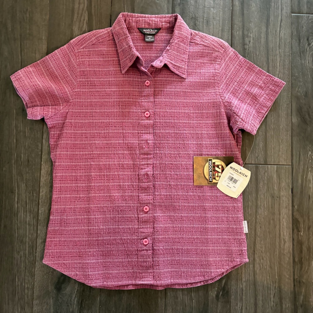 NWT Woolrich Crinkle Textured Blouse